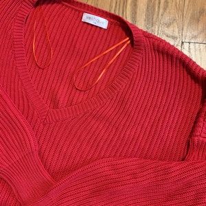 Red Vestique Sweater